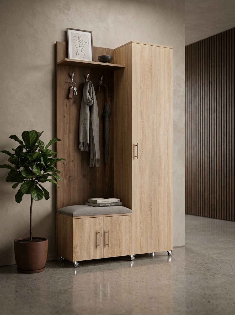 Styled furniture product visualization in a modern interior